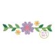Sweet Floral Border Embroidery Design | Machine Embroidery Designs by JuJu