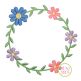 Sweet Floral Frame 1 Embroidery Design | Machine Embroidery Designs by JuJu