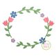 Sweet Tulip Frame Embroidery Design | Machine Embroidery Designs by JuJu