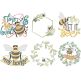 Sweet Honey Bee Machine Embroidery Designs by JuJu
