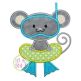 Swimming Mouse Applique | Machine Embroidery Designs by JuJu