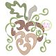 Swirly Acorn Motif Embroidery | Machine Embroidery Designs by JuJu