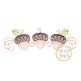 Swirly Acorn Trio Sketch | Machine Embroidery Designs by JuJu