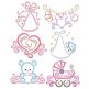 Swirly Baby Machine Embroidery Designs by JuJu