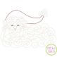 Swirly Beard Santa Bean Stitch Embroidery | Machine Embroidery Designs by JuJu