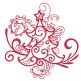 Swirly Christmas Redwork Machine Embroidery Designs by JuJu
