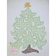 Swirly Christmas Tree Motif Embroidery | Machine Embroidery Designs by JuJu