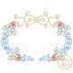 Swirly Holly Bow Frame Bean Stitch Embroidery | Machine Embroidery Designs by JuJu