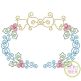 Swirly Holly Bow Frame Bean Stitch Embroidery | Machine Embroidery Designs by JuJu