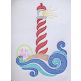 Swirly Lighthouse Sketch Embroidery | Machine Embroidery Designs by JuJu