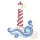 Swirly Lighthouse Sketch Embroidery | Machine Embroidery Designs by JuJu