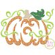 Swirly Pumpkin Motif Embroidery | Machine Embroidery Designs by JuJu