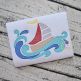 Swirly Sailboat Sketch Embroidery | Machine Embroidery Designs by JuJu