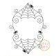 Swirly Spiderweb Frame Embroidery | Machine Embroidery Designs by JuJu