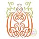 Swirly Tall Pumpkin Embroidery | Machine Embroidery Designs by JuJu