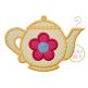Teapot Applique | Machine Embroidery Designs by JuJu