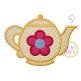 Teapot Applique | Machine Embroidery Designs by JuJu