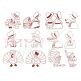 Thanksgiving Sunbonnets Redwork Machine Embroidery Designs by JuJu