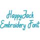 Happy Jack Embroidery Font | Machine Embroidery Designs by JuJu
