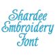 Shardee Embroidery Font | Machine Embroidery Designs by JuJu