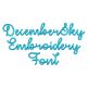 December Sky Embroidery Font | Machine Embroidery Designs by JuJu