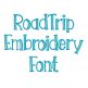Road Trip Embroidery Font | Machine Embroidery Designs by JuJu