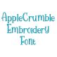 Apple Crumble Embroidery Font | Machine Embroidery Designs by JuJu