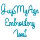 Guys My Age Embroidery Font | Machine Embroidery Designs by JuJu