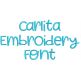 Carlita Embroidery Font | Machine Embroidery Designs by JuJu