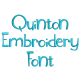 Quinton Embroidery Font | Machine Embroidery Designs by JuJu