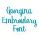 Georgina Embroidery Font | Machine Embroidery Designs by JuJu