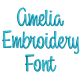 Amelia Embroidery Font | Machine Embroidery Designs by JuJu