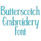 Butterscotch Embroidery Font | Machine Embroidery Designs by JuJu