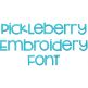 Pickleberry Embroidery Font | Machine Embroidery Designs by JuJu