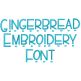 Gingerbread Embroidery Font | Machine Embroidery Designs by JuJu