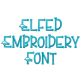 Elfed Embroidery Font | Machine Embroidery Designs by JuJu