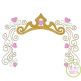 Tiara Princess Frame Embroidery | Machine Embroidery Designs by JuJu