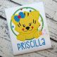 Tiger Circle Girl Applique | Machine Embroidery Designs by JuJu