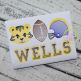 Tiger Football Trio Sketch Embroidery | Machine Embroidery Designs by JuJu