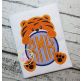 Tiger Mascot Monogram Peeker Applique | Machine Embroidery Designs by JuJu