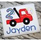 Tow Truck Number 2 Applique | Machine Embroidery Designs by JuJu