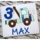 Tow Truck Number 3 Applique | Machine Embroidery Designs by JuJu