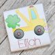 Tow Truck Shamrock Sketch | Machine Embroidery Designs by JuJu