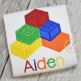 Toy Bricks Applique | Machine Embroidery Designs by JuJu