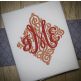 Adorn Trio Ornamental Monogram Machine Embroidery Designs by JuJu