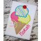 Triple Ice Cream Cone Applique | Machine Embroidery Designs by JuJu
