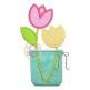 Tulip Jar Applique | Machine Embroidery Designs by JuJu