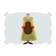 Turkey Ribbon Looped Applique