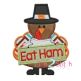 Turkey Eat Ham Applique | Machine Embroidery Designs by JuJu
