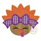Turkey Face Bow Applique | Machine Embroidery Designs by JuJu